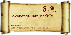 Bernhardt Ménrót névjegykártya